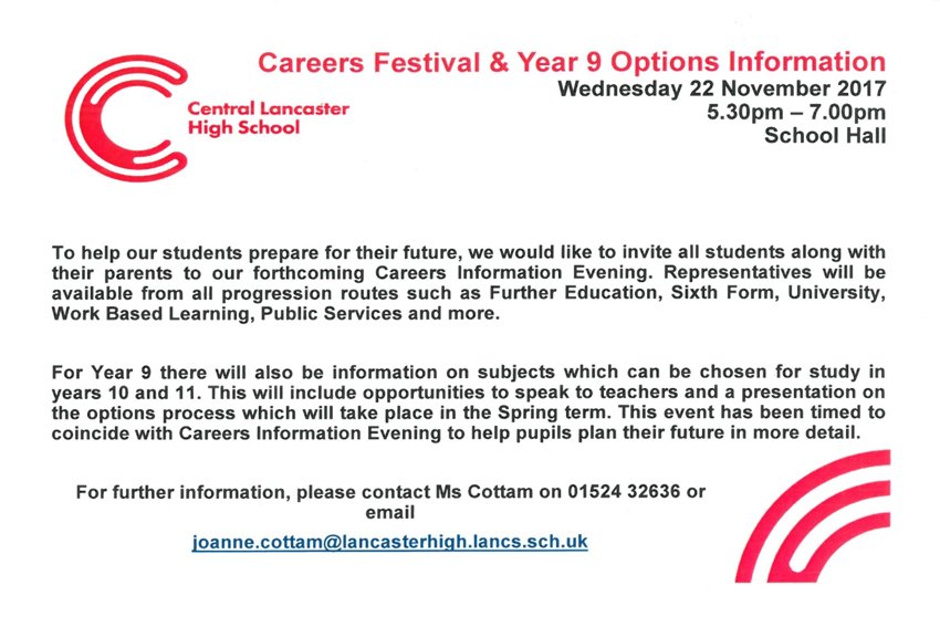 Image of Careers Festival and Year 9 Options Evening